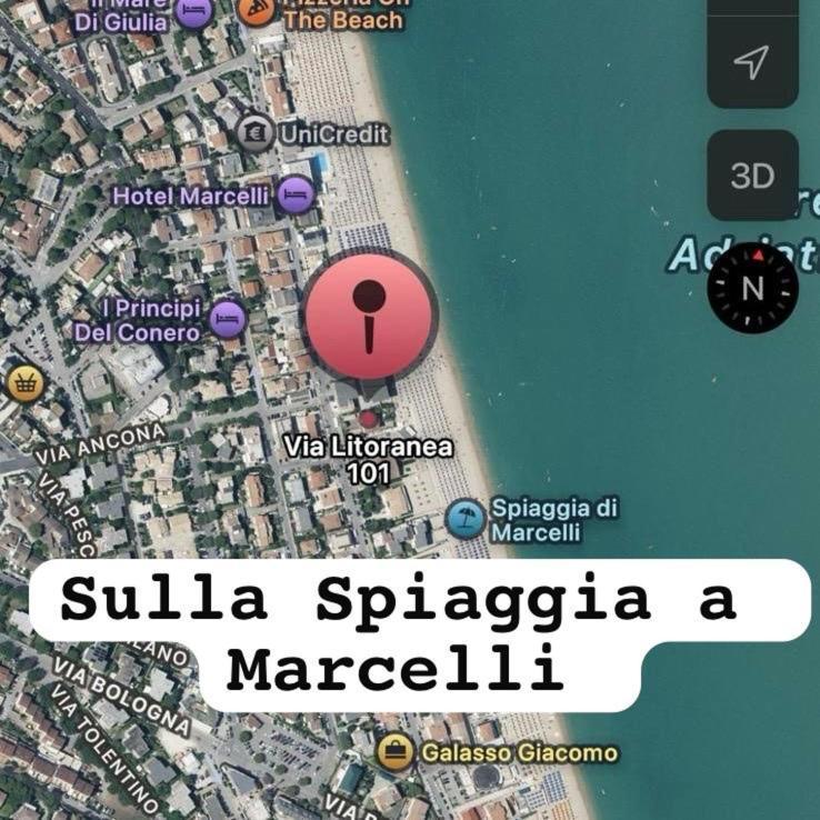 Conero Casa - Marcelli Di Numana In Via Litoranea 101 Sul Mare Vista Spiaggia Con Parcheggio Esclusivo Экстерьер фото